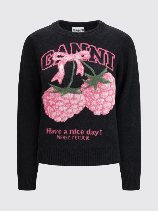 26SS 가니 스웨터 A1070276 252 Charcoal - GANNI