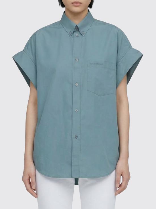 26SS 발렌시아가 턱드 슬리브 셔츠 857833TTM13 1463 Grey