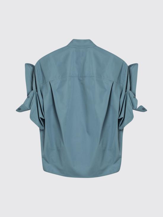 26SS 발렌시아가 턱드 슬리브 셔츠 857833TTM13 1463 Grey - BALENCIAGA