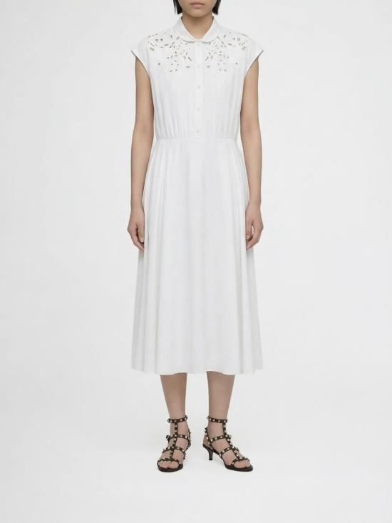 26SS 발렌티노 가라바니 롱 원피스 8B3VAJR59VN 0BO White