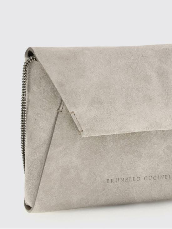 26SS 브루넬로 쿠치넬리 모닐레 장식 BC Duo 파우치 MWDLD2722 C5859 Ice - BRUNELLO CUCINELLI