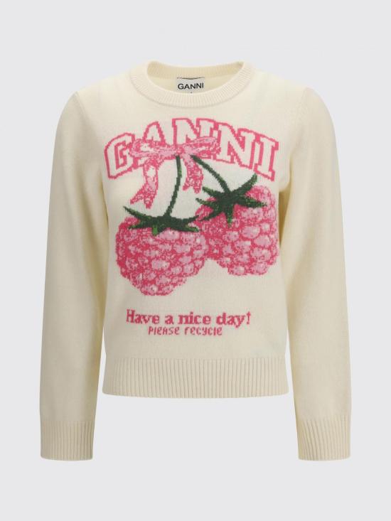 26SS 가니 스웨터 A1070275 135 White - GANNI