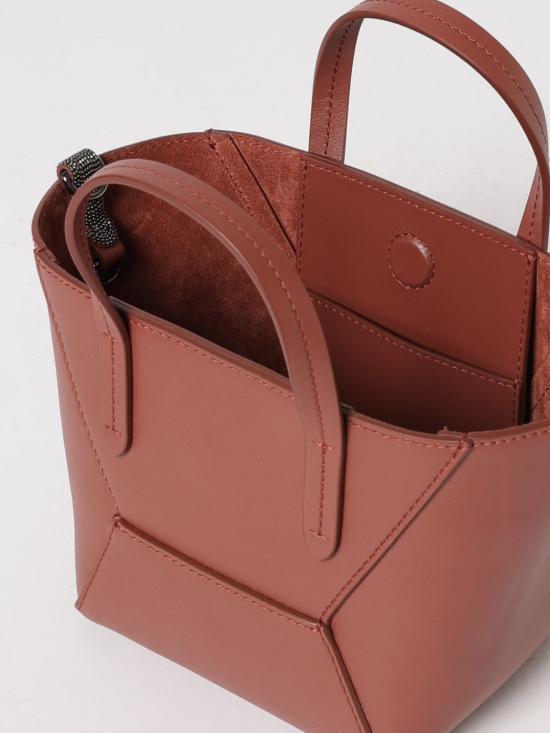 26SS 브루넬로 쿠치넬리 카프스킨 BC Duo 미니 백 모닐레 장식 MBXAD2675 C4182 Red - BRUNELLO CUCINELLI