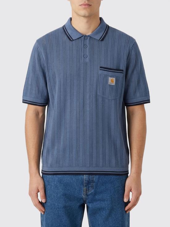 26SS 칼하트 WIP 숏슬리브 램지 폴로 티셔츠 I036168 3QHXX Blue