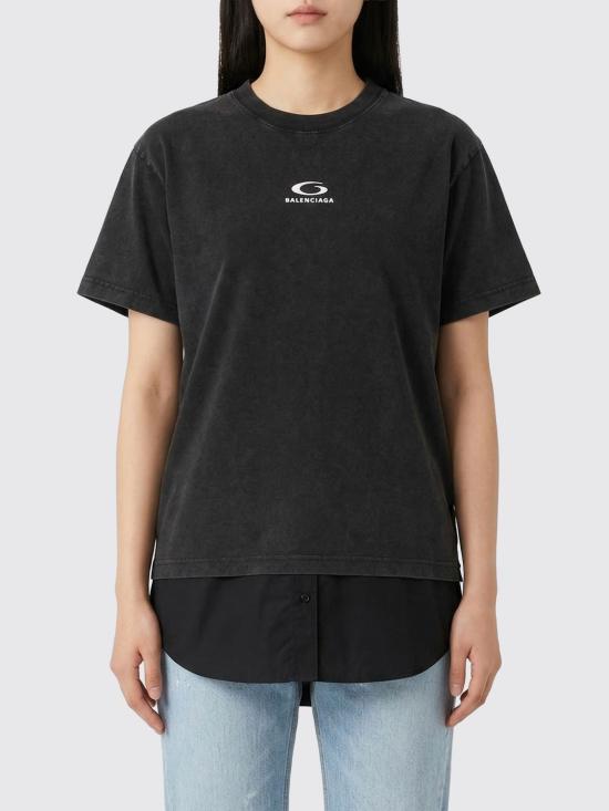 26SS 발렌시아가 롱 원피스 858621TTVU2 9374 Black