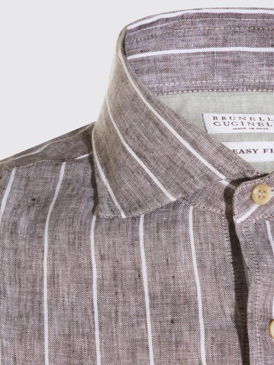 26SS 브루넬로 쿠치넬리 셔츠 MA6860627 C146 Brown - BRUNELLO CUCINELLI
