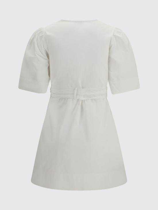 26SS 가니 코튼 보우 밴드 미니 드레스 A1030195 151 White - GANNI