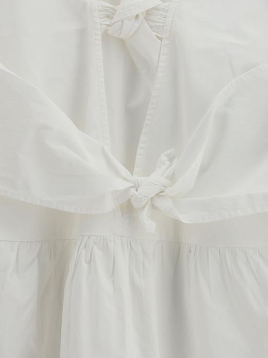 26SS 가니 코튼 보우 밴드 미니 드레스 A1030195 151 White - GANNI