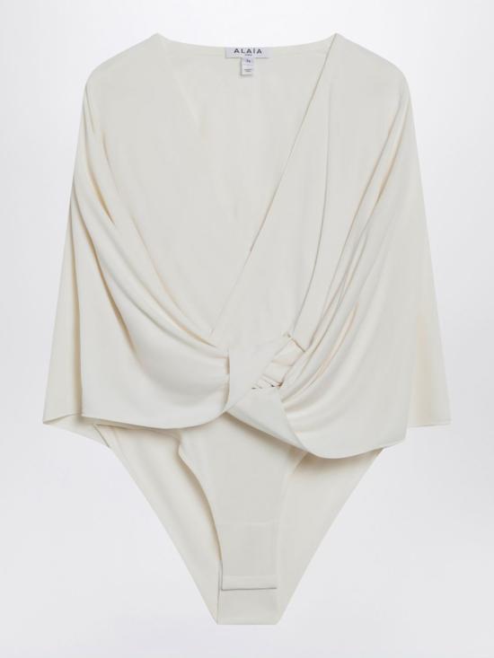 26SS 알라이아 블라우스 AA9B0426J090C 160 Cream - ALAIA
