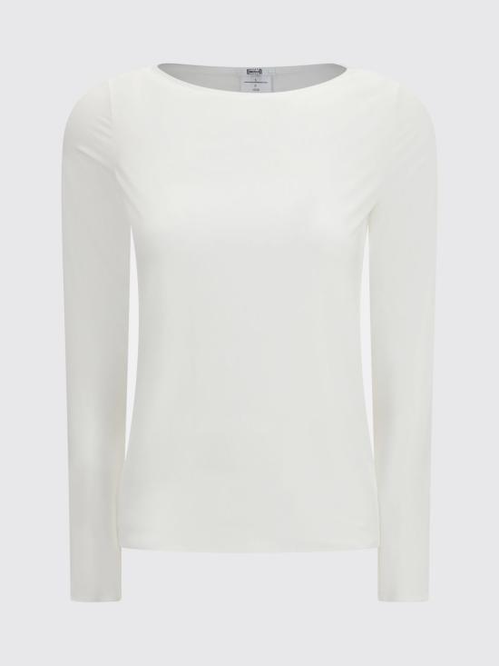 26SS 월포드 긴팔 티셔츠 53336 1300 White - WOLFORD