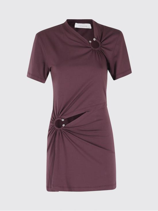 26SS 파코라반 롱 원피스 26PJRO243CO0555 P614 Red - PACO RABANNE