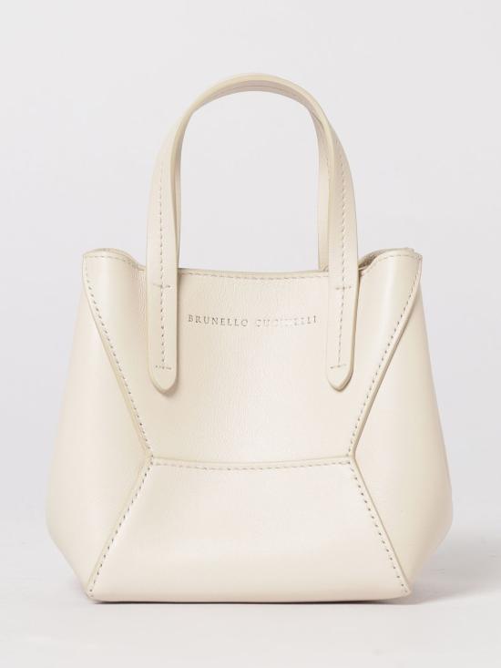 26SS 브루넬로 쿠치넬리 카프스킨 BC Duo 미니 백 모닐레 장식 MBXAD2675 C8905 Ivory