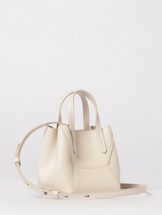 26SS 브루넬로 쿠치넬리 카프스킨 BC Duo 미니 백 모닐레 장식 MBXAD2675 C8905 Ivory - BRUNELLO CUCINELLI