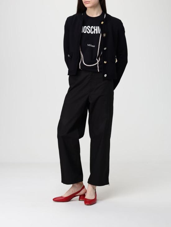 26SS 모스키노 반팔 티셔츠 07180541 1555 Black - MOSCHINO