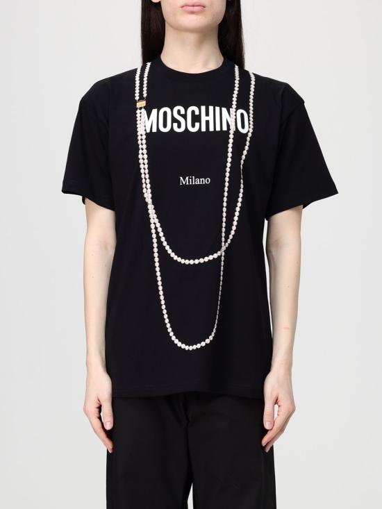 26SS 모스키노 반팔 티셔츠 07180541 1555 Black