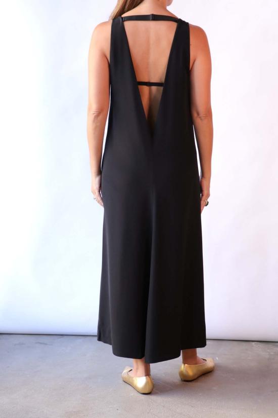  티비 롱 원피스 4겹 실크 V넥 드레스 (브라 포함) - TIBI