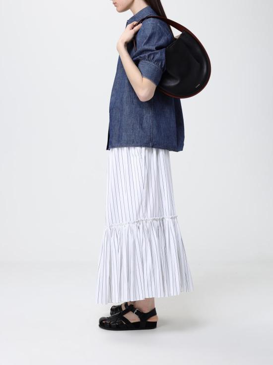 26SS 질샌더 롱 스커트 J02MA0373J45329 154 White - JIL SANDER