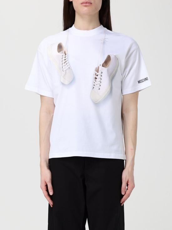 26SS 모스키노 반팔 티셔츠 07250541 1001 White