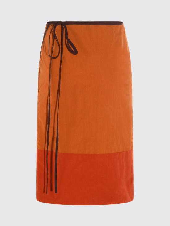 26SS 생로랑 미디 스커트 856970Y6J18 2607 Ocher - SAINT LAURENT