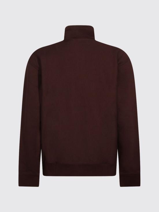 26SS 칼하트 WIP 하프 집 아메리칸 스크립트 스웨트셔츠 I027014 33HXX Brown - CARHARTT WIP