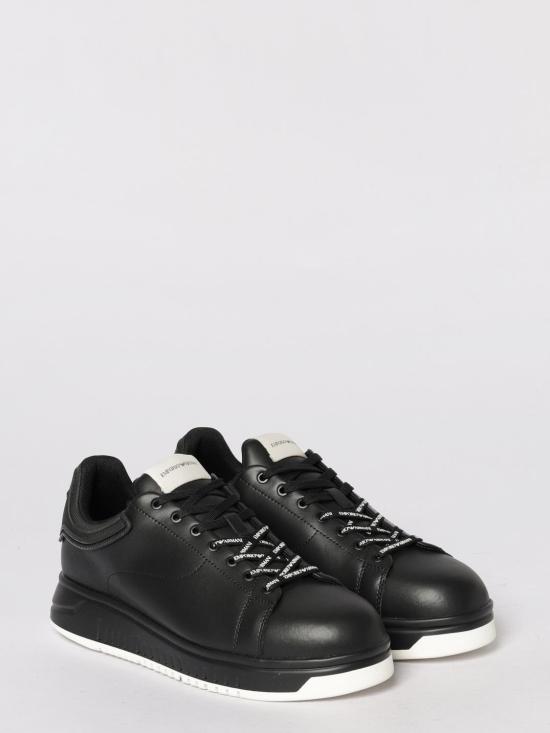 26SS 엠포리오 아르마니 스니커즈 EM003663AF18212 MC105 Black - EMPORIO ARMANI