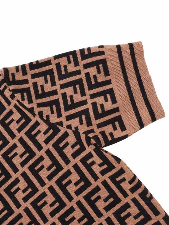  [키즈] 펜디 탑 키즈 FF 니트  브라운 - FENDI