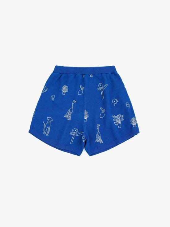  보보쇼즈 숏팬츠 보보 초스 서머 트립 자카드 니트 쇼츠 코발트