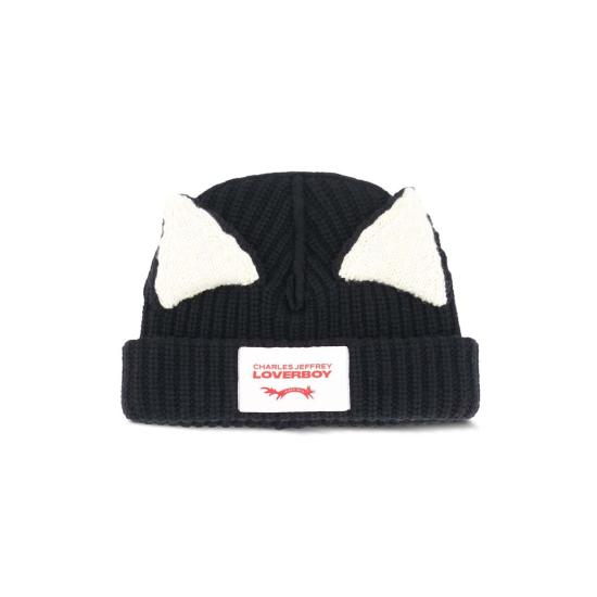  찰스 제프리 러버보이 모자 찰스 제프리 청키 이어스 비니 블랙/화이트