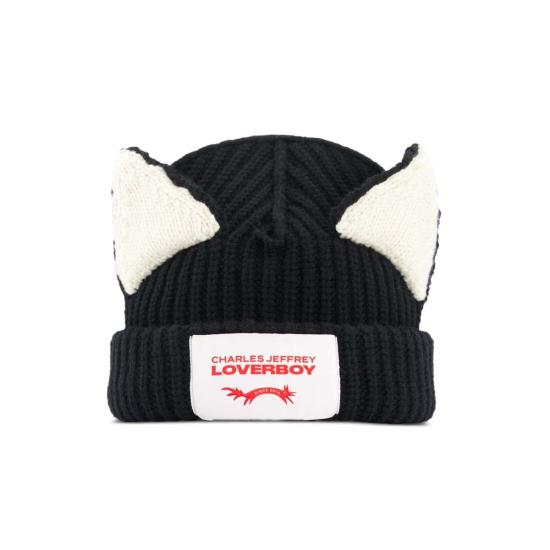 찰스 제프리 러버보이 모자 찰스 제프리 청키 이어스 비니 블랙/화이트 - CHARLES JEFFREY LOVERBOY