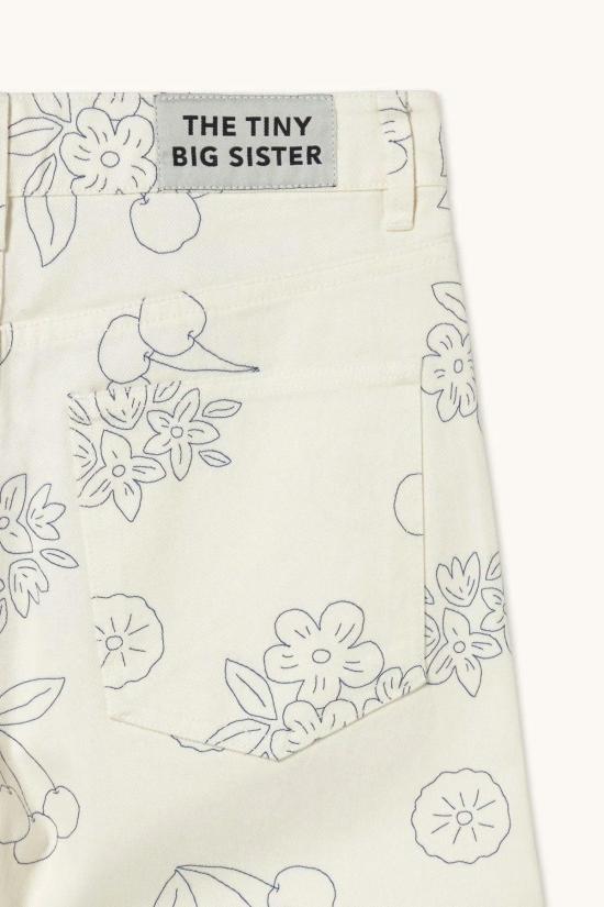  타이니 빅 시스터 데님 팬츠 마루 프루츠  오프 화이트 - TINY BIG SISTER