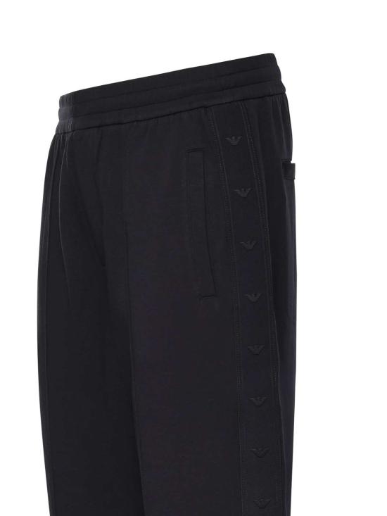  엠포리오 아르마니 스트레이트 팬츠 더블 저지 팬츠 블루 - EMPORIO ARMANI