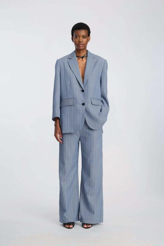  문테 수트 자켓 바라트 핀스트라이프 블레이저