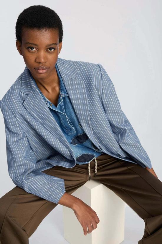  문테 수트 자켓 바라트 핀스트라이프 블레이저 - MUNTHE