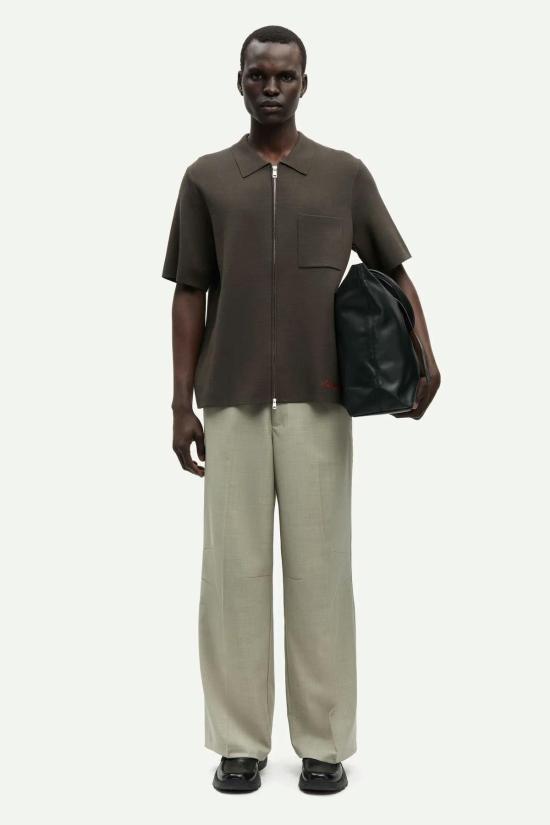  삼소앤삼소 반팔 티셔츠 Samsøe Samsøe Sarico 지퍼 셔츠 - SAMSOE SAMSOE