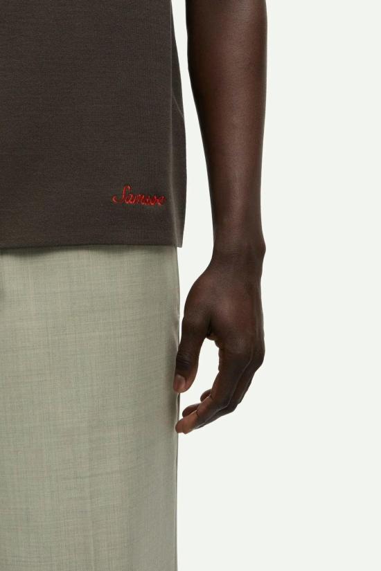  삼소앤삼소 반팔 티셔츠 Samsøe Samsøe Sarico 지퍼 셔츠 - SAMSOE SAMSOE