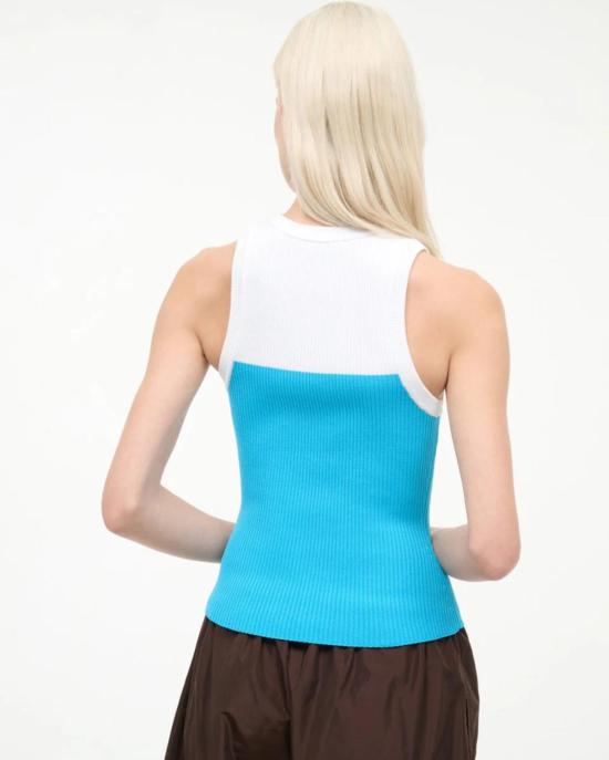  스타우드 민소매 티셔츠 말리아 탱크 그레이트 화이트 - STAUD