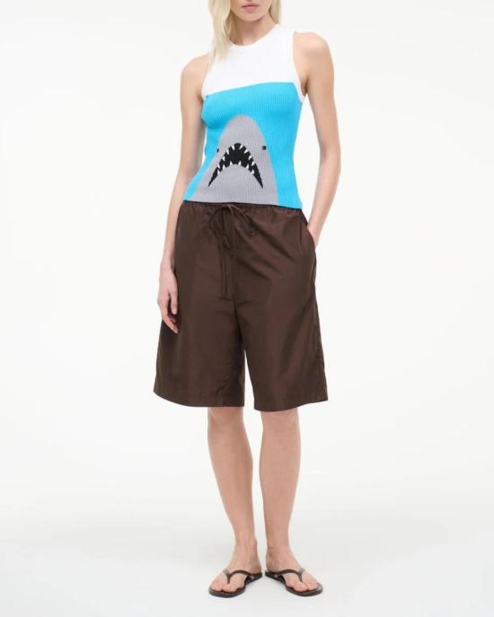  스타우드 민소매 티셔츠 말리아 탱크 그레이트 화이트 - STAUD