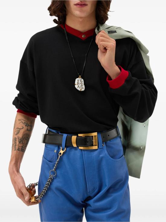 26SS 베르사체 반팔 티셔츠 10245871A17894 2BQ30 Black - VERSACE