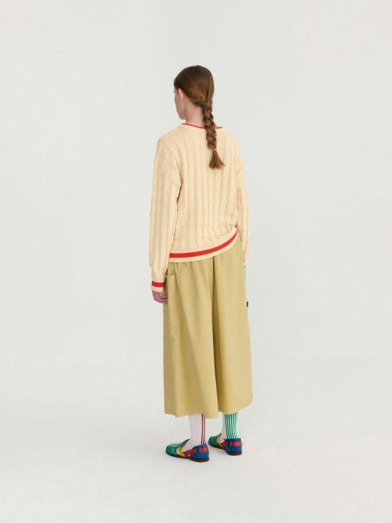  보보쇼즈 스웨터 보보 초세스 피클스 코튼 점퍼 베이지 - BOBO CHOSES