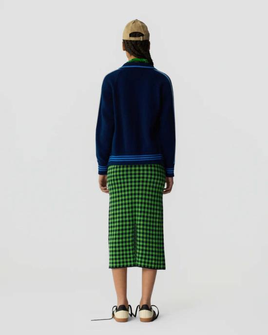  게스트 인 레지던스 스웨터 바시티 재킷  네이비 - GUEST IN RESIDENCE