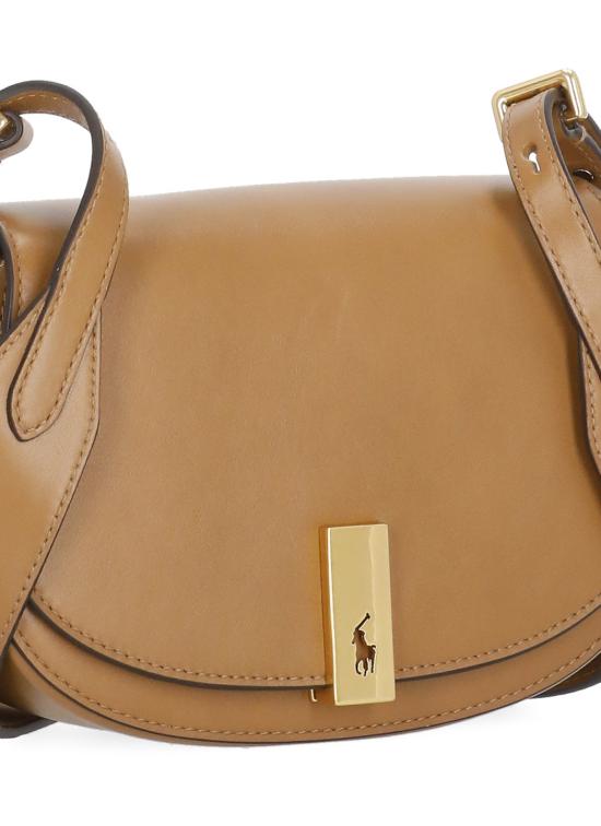 26SS 랄프 로렌 폴로 ID 레더 새들백 랄프 로렌 428891391 002 Brown - RALPH LAUREN