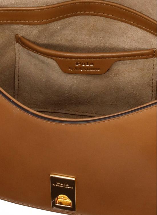 26SS 랄프 로렌 폴로 ID 레더 새들백 랄프 로렌 428891391 002 Brown - RALPH LAUREN