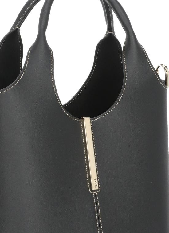 26SS 토즈 레더 미니 토트 쇼핑백 XBWEBRF0100UBL B999 Black - TODS