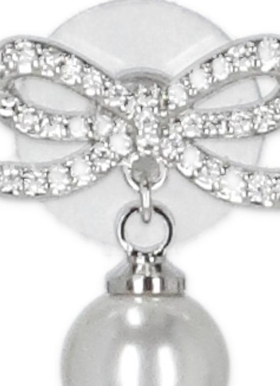 26SS 셀프 포트레이트 이어링 RS26611EP BOW PEARLSILVER Silver - SELF PORTRAIT