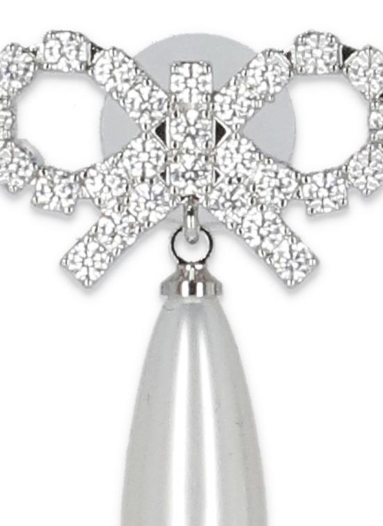 26SS 셀프 포트레이트 이어링 RS26631EP CRYSTAL BOW PEARLPEARL Silver - SELF PORTRAIT