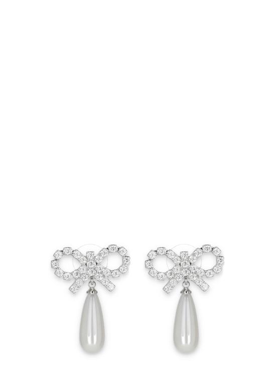 26SS 셀프 포트레이트 이어링 RS26631EP CRYSTAL BOW PEARLPEARL Silver