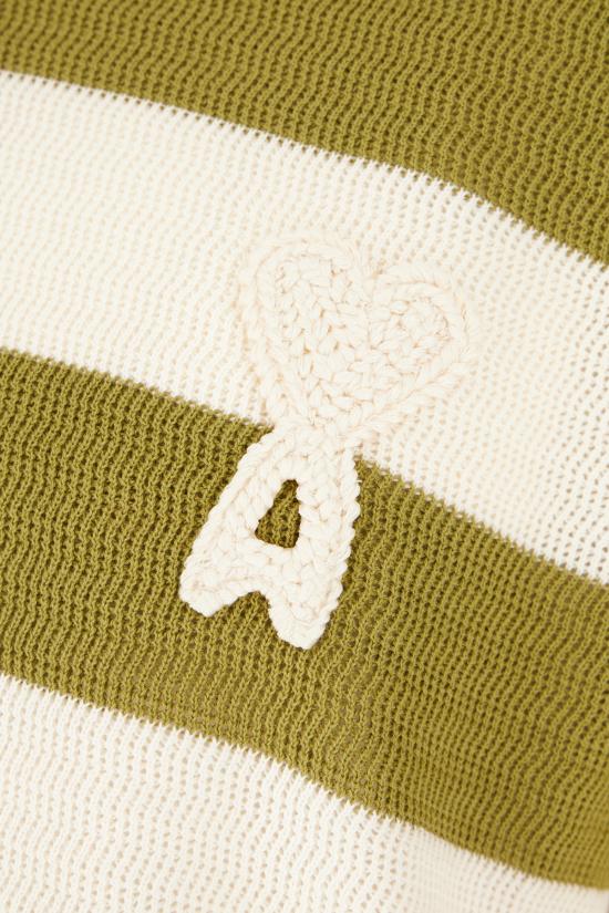 26SS 아미 폴로 티셔츠 HPL432KN0153 A041 BLANC CREME MATCHA - AMI