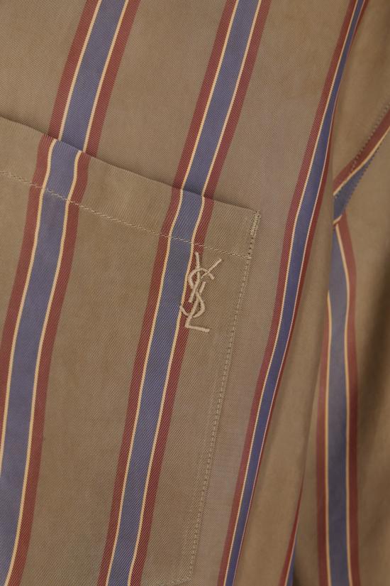 26SS 생로랑 긴팔 셔츠 859775Y2N33 2849 TAUPE BLEU ROUGE - SAINT LAURENT