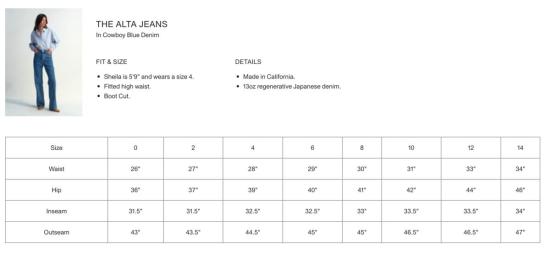  제시 캄 데님 팬츠 알타 진 팬츠 카우보이 블루 - JESSE KAMM