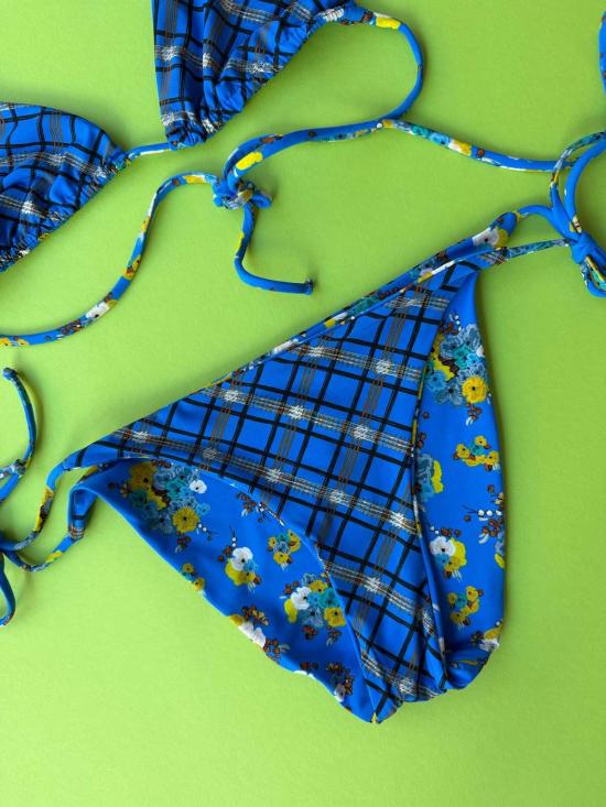  시위 비키니 수영복 시유 루카 리버서블 타이 사이드 비키니 하의 도로시 블루 - SIYU